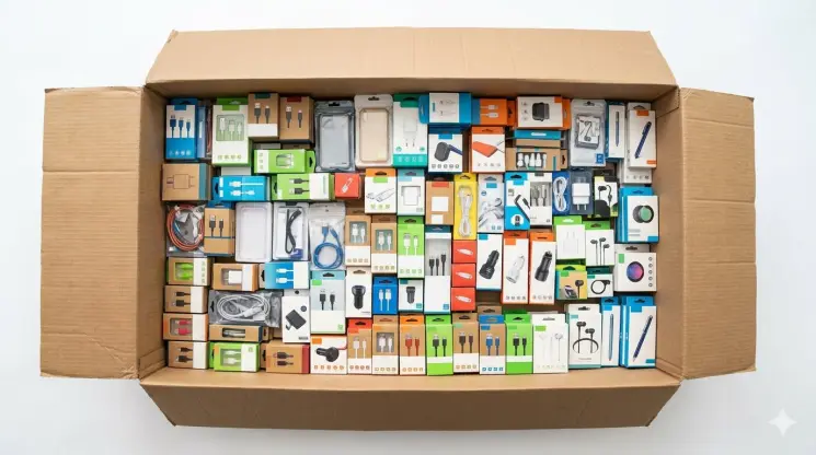 Từ Sản Xuất Phụ Kiện Đến Kệ Bán Lẻ: Máy Gấp Dán Thùng Carton Hai Mảnh Hoàn Toàn Tự Động Cho Bao Bì Phụ Kiện Di Động