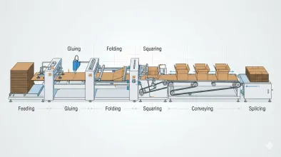 From Flat Sheets to Finished Cartons: The Complete Six-Step Process of a Corrugated Box Folder Gluer Machine