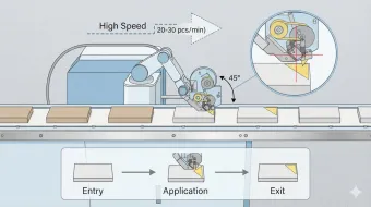 Automatic Triangle Double-Sided Tape Applicator Machine: Single Triangle Tape Application Speed and Production Efficiency
